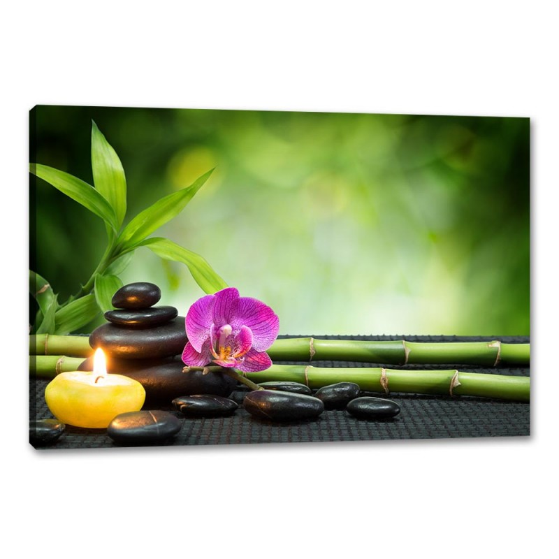 Tablou Canvas Decor bambus cu pietre spa