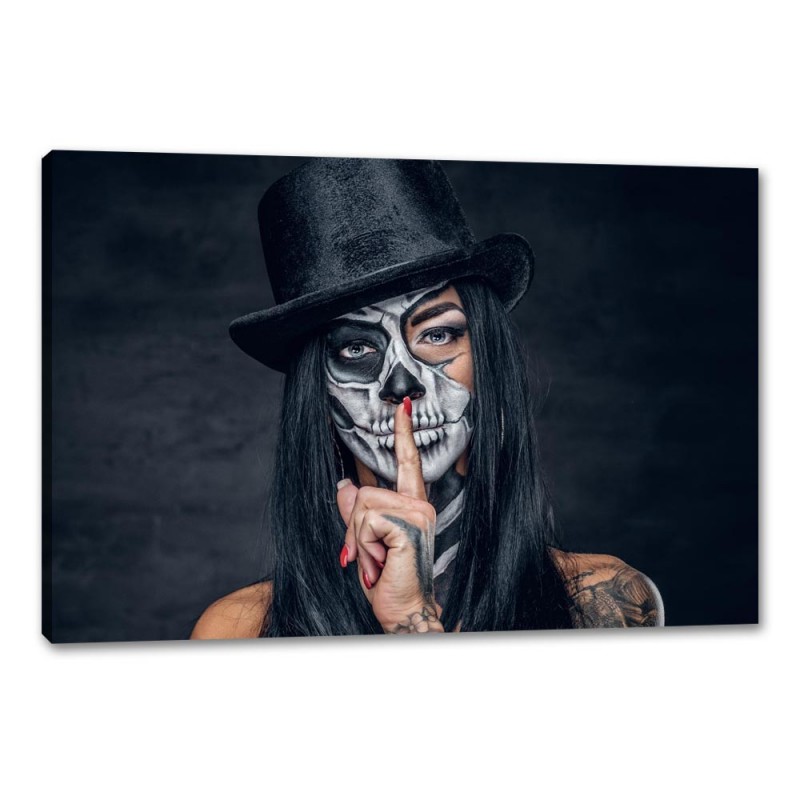 Tablou Canvas Fata cu chipul Tatuat