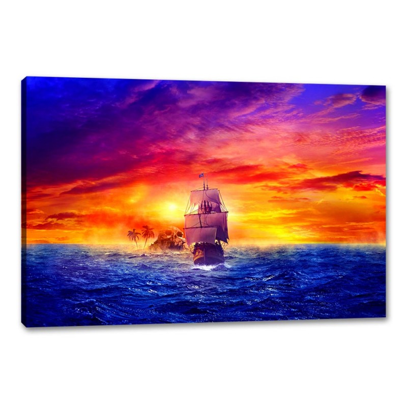 Tablou Canvas Abstract corabie de pirati