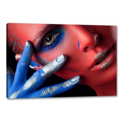 Tablou Canvas Model cu chip Pictat