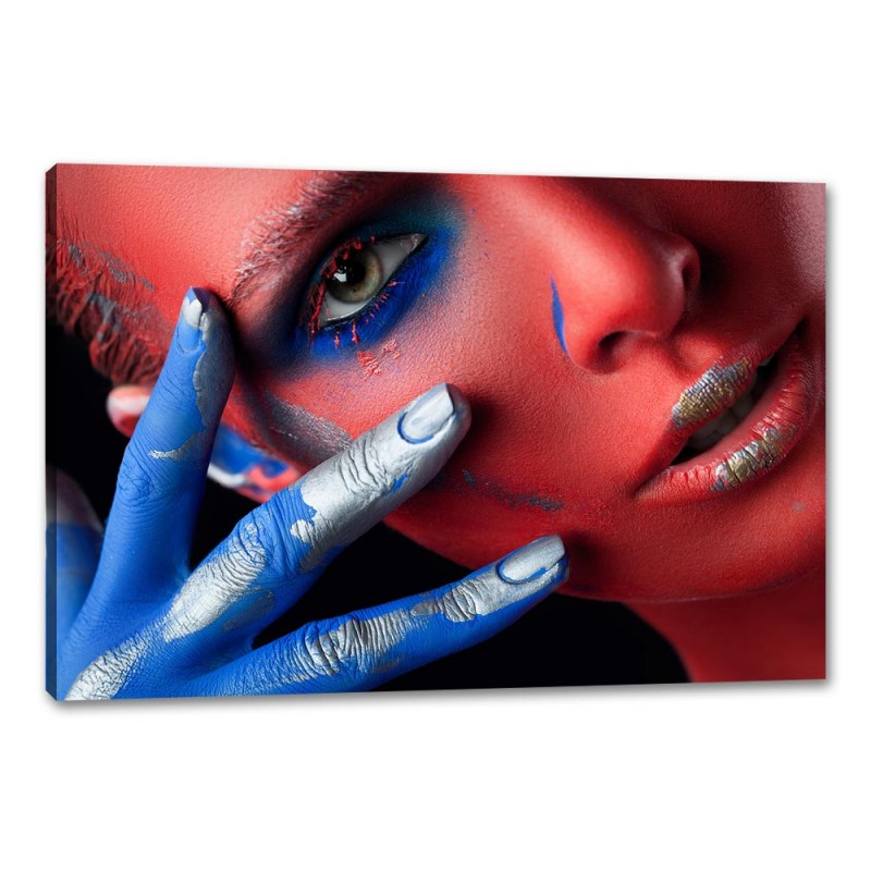 Tablou Canvas Model cu chip Pictat