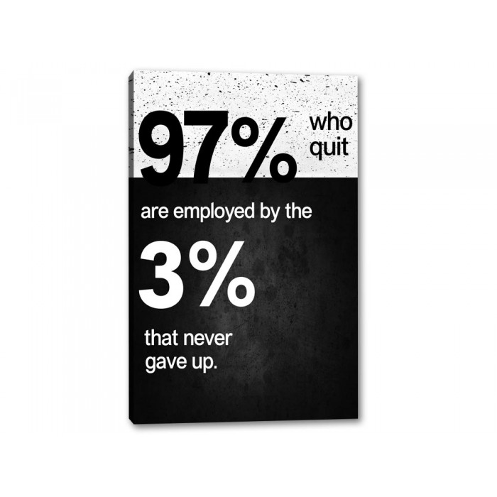 Tablou Motivational Never Gave Up