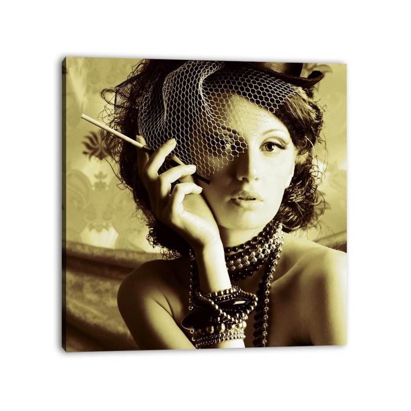 Tablou Canvas Femeie retro decor