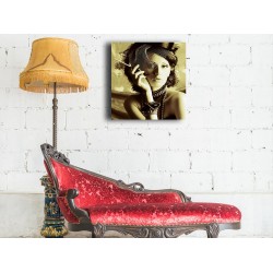 Tablou Canvas Femeie retro decor