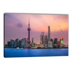 Tablou Canvas Apus in Shanghai 