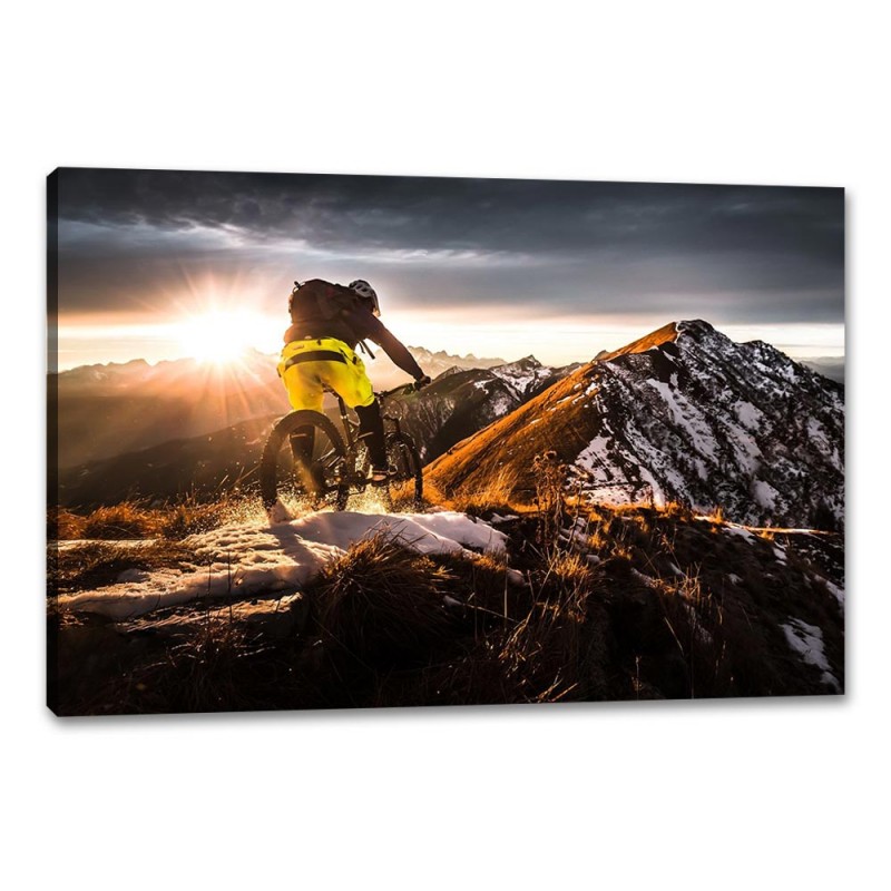 Tablou Canvas Aventura pe munte - Mountain Bike