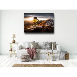 Tablou Canvas Aventura pe munte - Mountain Bike