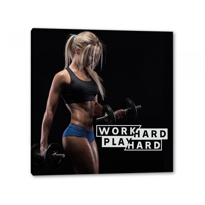 Tablou Canvas Motivational Play Hard