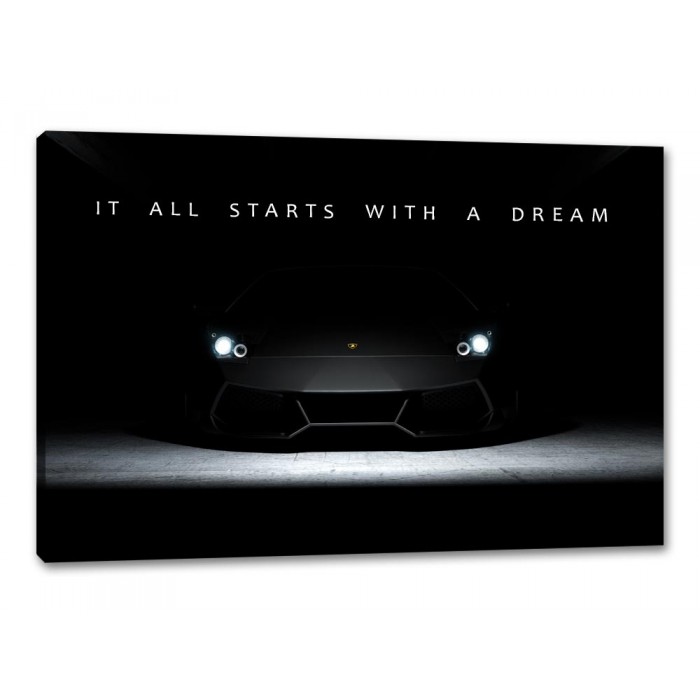 Tablou Motivational Lamborghini Dreams 