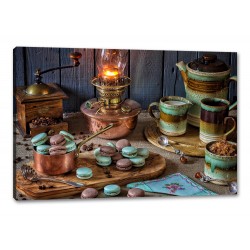 Tablou Canvas Coffee & Macarons