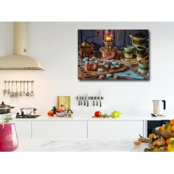 Tablou Canvas Coffee & Macarons