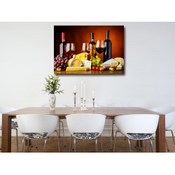 Tablou Canvas Branzeturi si Vin