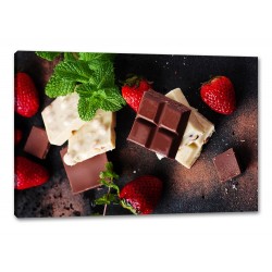 Tablou Canvas Decor Capsuni si Ciocolata