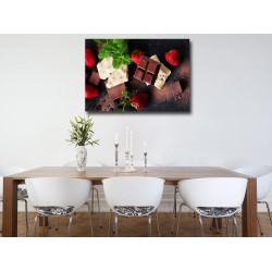 Tablou Canvas Decor Capsuni si Ciocolata