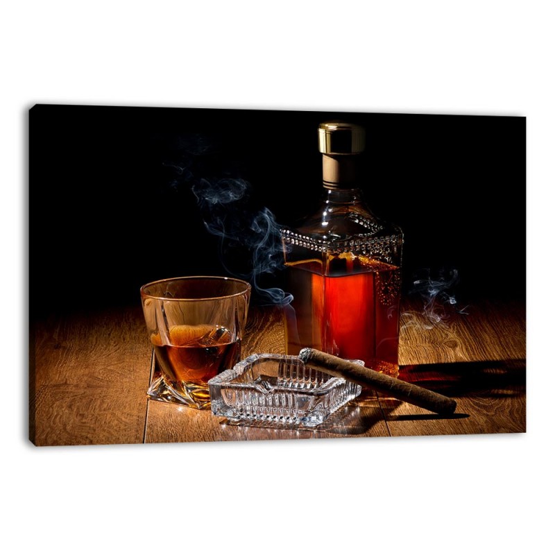 Tablou Canvas  Whiskey & Trabuc