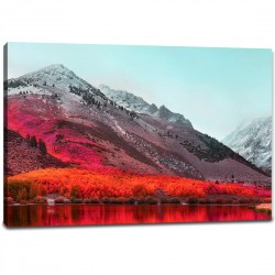 Tablou Canvas - Decor de apus pe munte