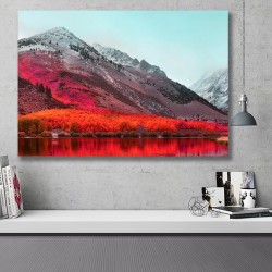 Tablou Canvas - Decor de apus pe munte