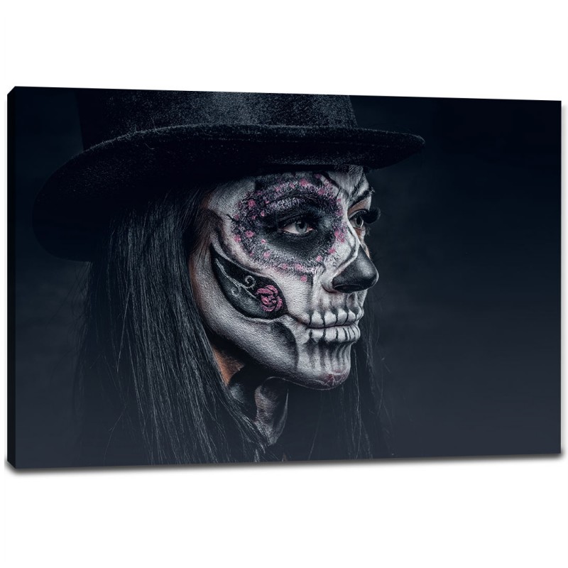 Tablou Canvas - Palarie si fata tatuata