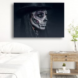 Tablou Canvas - Palarie si fata tatuata