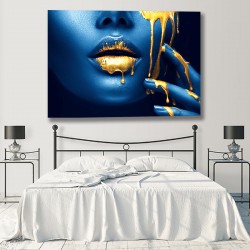 Tablou Canvas - Golden Lips