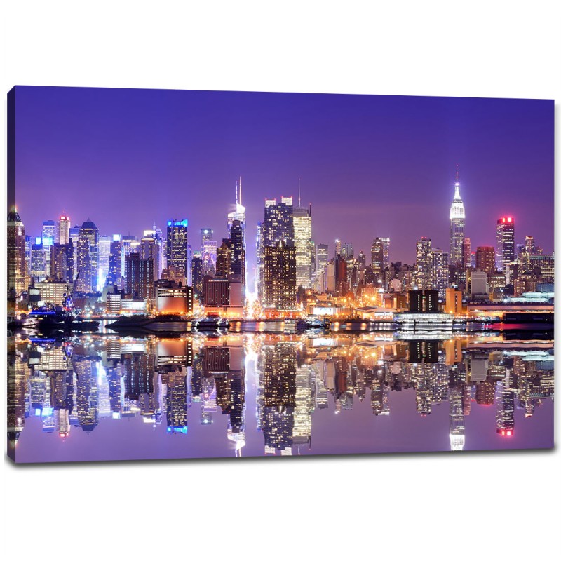 Tablou Canvas - Oras reflexie in noapte