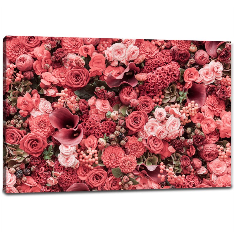 Tablou Canvas - Decor trandafiri rosii