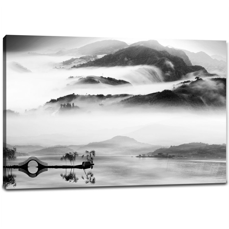 Tablou Canvas - Decor Munte Alb Negru Tablou Canvas - Decor Munte Alb Negru