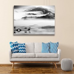 Tablou Canvas - Decor Munte Alb Negru Tablou Canvas - Decor Munte Alb Negru