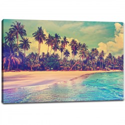 Tablou Canvas - Insula tropicala vintage efect