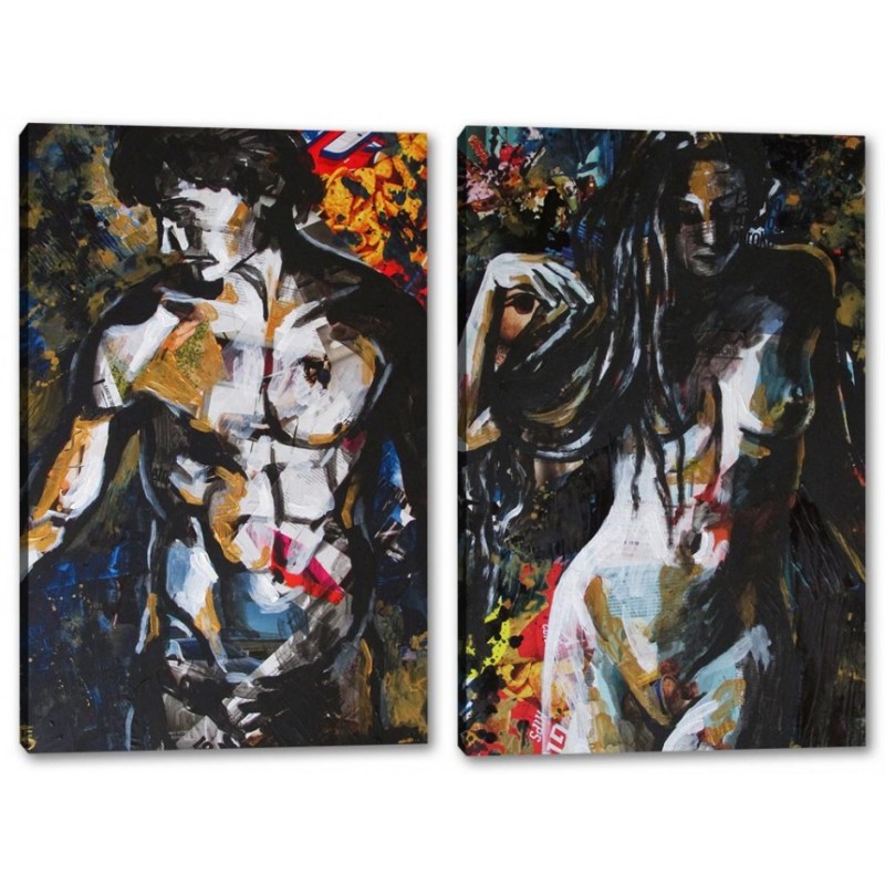 Set Tablou Canvas  Adam Si Eva