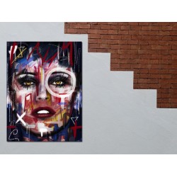 Tablou Canvas Femeie Cu Fata Pictata