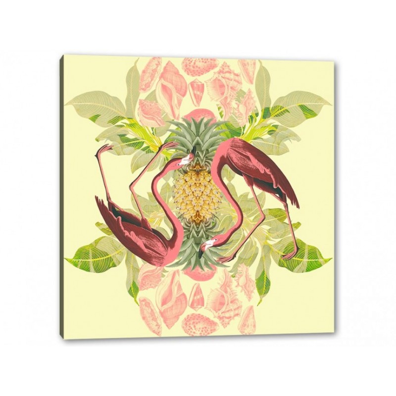 Tablou Canvas Flamingo In Oglinda