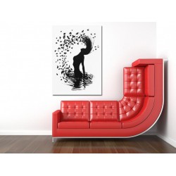 Tablou Canvas Pasari Zburand In Jurul Ei