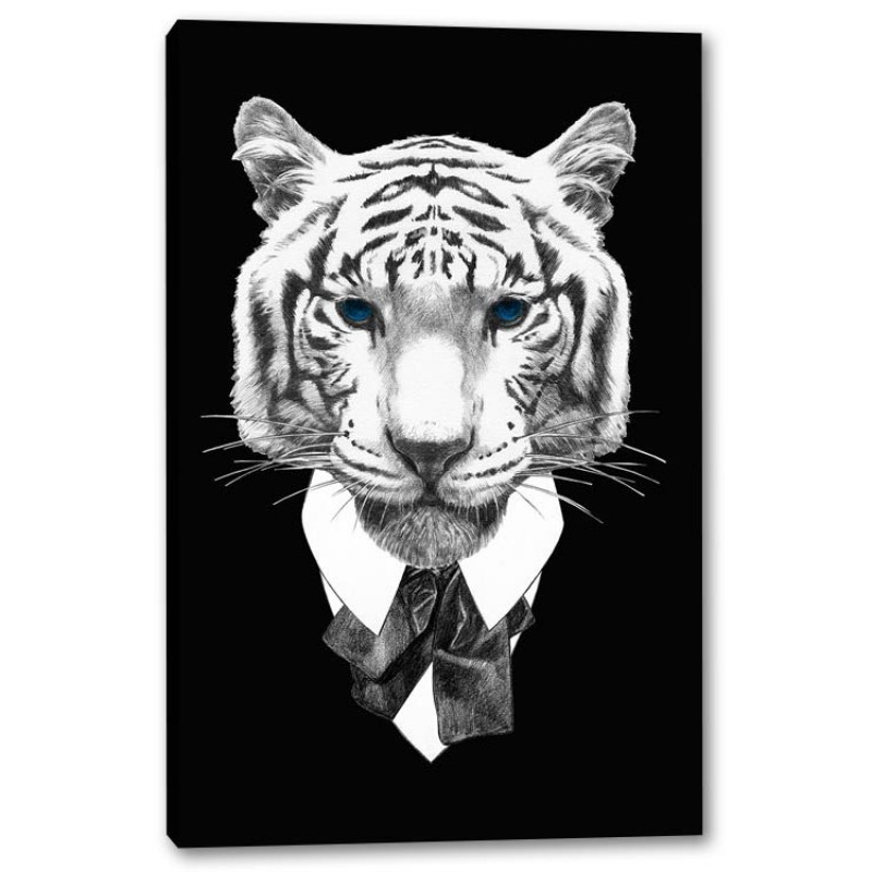 Tablou Canvas Portret Tigru Alb Negru