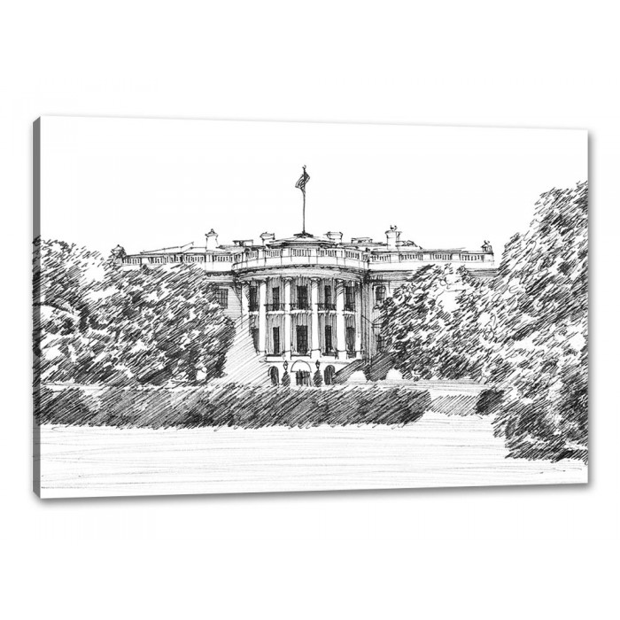 Tablou Canvas Schita Casa Alba