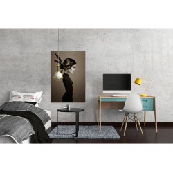 Tablou Canvas Trup De Femeie Cu Pene In Par