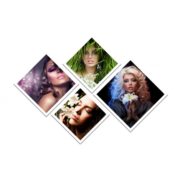 Set tablou Multicanvas Fete Cu Flori, 240x110cm