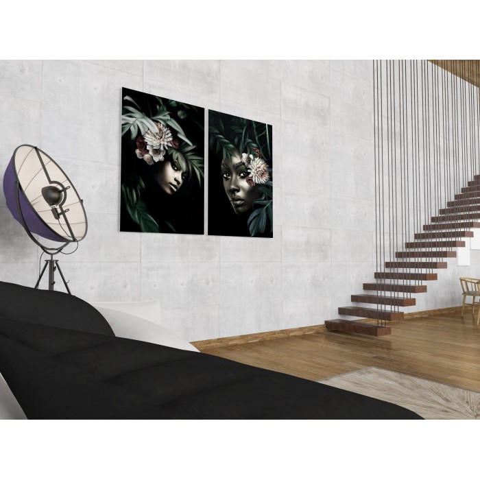 Set tablou Canvas Fete cu Flori