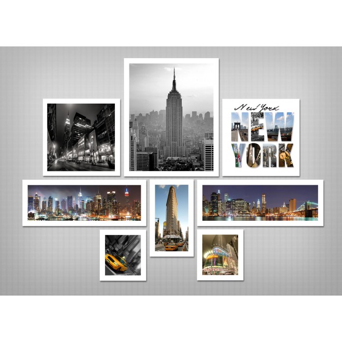 Set tablou Multicanvas New York, 190x140cm