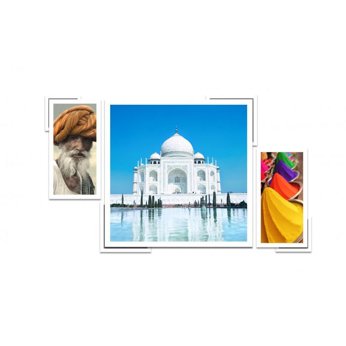 Set tablou Multicanvas Taj-Mahal, 130x100cm