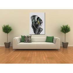 Tablou Canvas Indianca Cu Pene