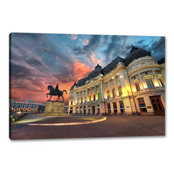 Tablou Canvas Statuie Carol I