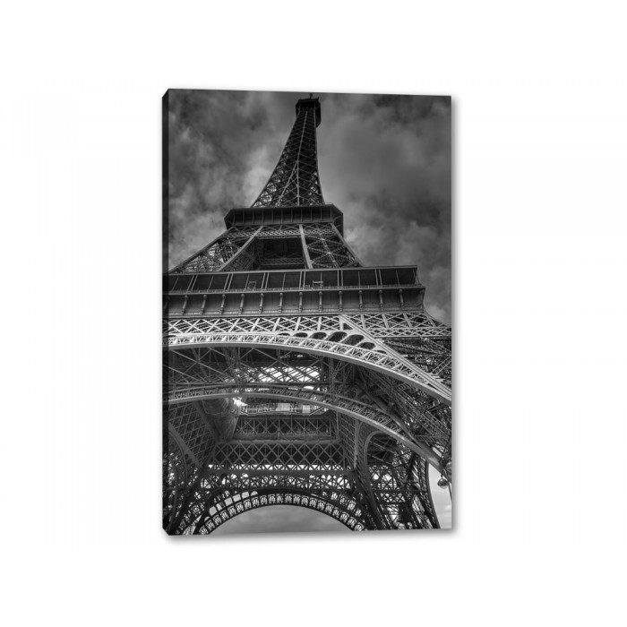 Tablou Canvas Turnul Eiffel Alb-Negru