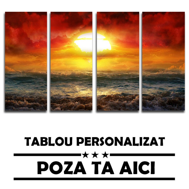 Set Tablouri Multicanvas 4 Piese cu Poza Ta  4 x 80 x 40 cm