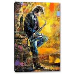 Tablou Canvas Cantand La Saxofon