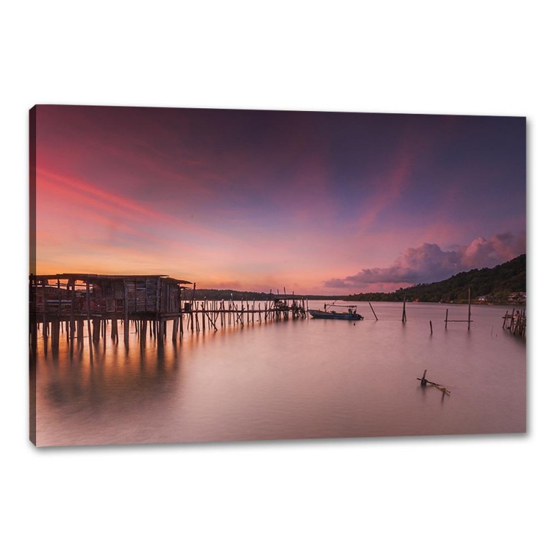 Tablou Canvas Apus De Soare Deasupra Lacului