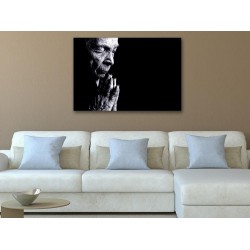 Tablou Canvas Femeie Batrana Rugandu-se